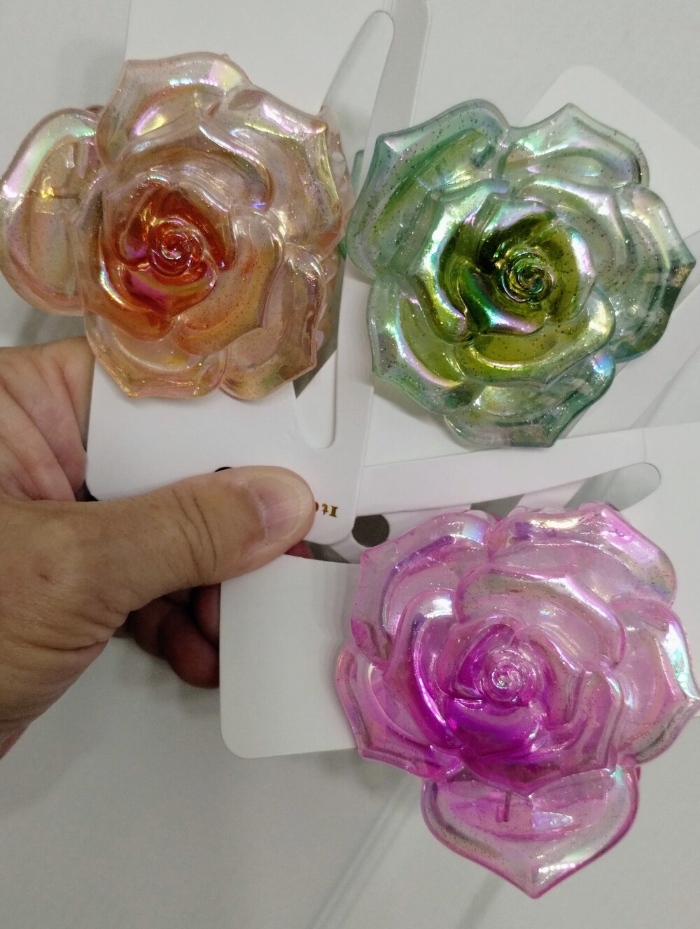 Camellia Hair Clips Set Of 3 - Picture 4 of 16